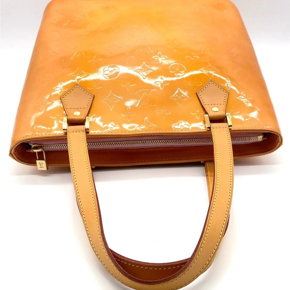 Louis Vuitton Orange Vernis Monogram Small Tote - Picture 4 of 13